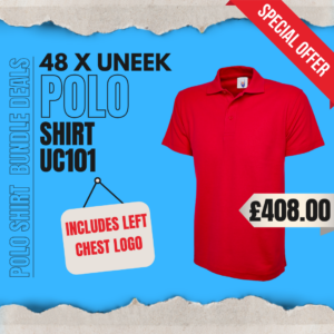 Uneek Classic Unisex Polo UC101 Bundle Pack of 48