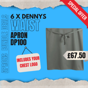 Denny's Multi Colour Range Waist Apron DP100 Bundle Pack Of 6