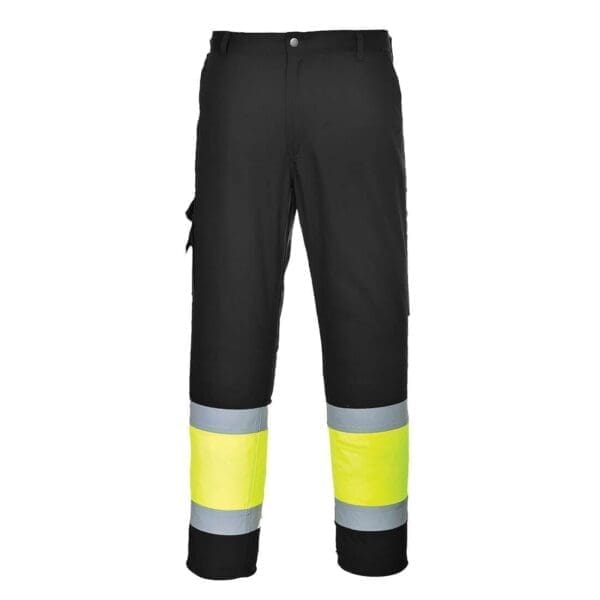 Portwest Hi-Vis Lightweight Contrast Class 1 Service Trousers L049 - Image 2