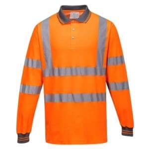 Hi-Vis Long Sleeve Polo shirts – Portwest Hi-Vis Polo Shirts Image To Suit You With Embroidery & Printing Enfield Cheshunt