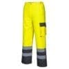 Portwest Hi Vis Contrast Lined Traffic Trousers S686