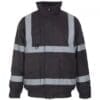 Supertouch Hi-vis Fleece Collared Bomber Jacket (Yellow or Orange) - Image 2