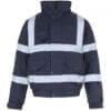 Supertouch Hi-vis Fleece Collared Bomber Jacket (Yellow or Orange) - Image 3