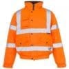Supertouch Hi-vis Fleece Collared Bomber Jacket (Yellow or Orange) - Image 4