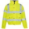 Supertouch Hi-vis Fleece Collared Bomber Jacket (Yellow or Orange) - Image 5
