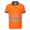 Portwest Hi-Vis Cotton Comfort Short Sleeve Polo Shirt T180 - Image 2