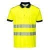 Portwest Hi-Vis Cotton Comfort Short Sleeve Polo Shirt T180 - Image 3
