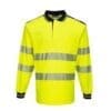 Portwest Hi-Vis Cotton Comfort Long Sleeve Polo Shirt T184 - Image 4