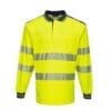 Portwest Hi-Vis Cotton Comfort Long Sleeve Polo Shirt T184 - Image 3