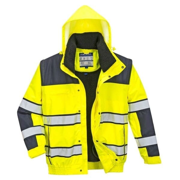 Portwest Hi-Vis Classic Bomber Jacket C466 - Image 2