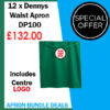 Denny's Multi Colour Range Waist Apron DP100 Bundle Pack of 12