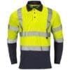 Supertouch Hi Vis Two Tone Long Sleeve Polo Shirt - Image 2